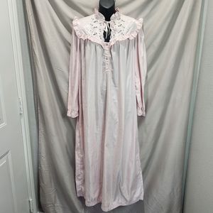 Juli of Slumbertogs Neiman Marcus Vintage 60s Pink Pajama Shirt Dress Nightgown